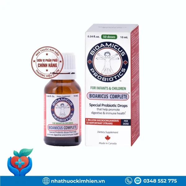 BioAmicus Complete 10ml bổ sung 10 chủng lợi khuẩn, hỗ trợ tiêu hóa cho ...