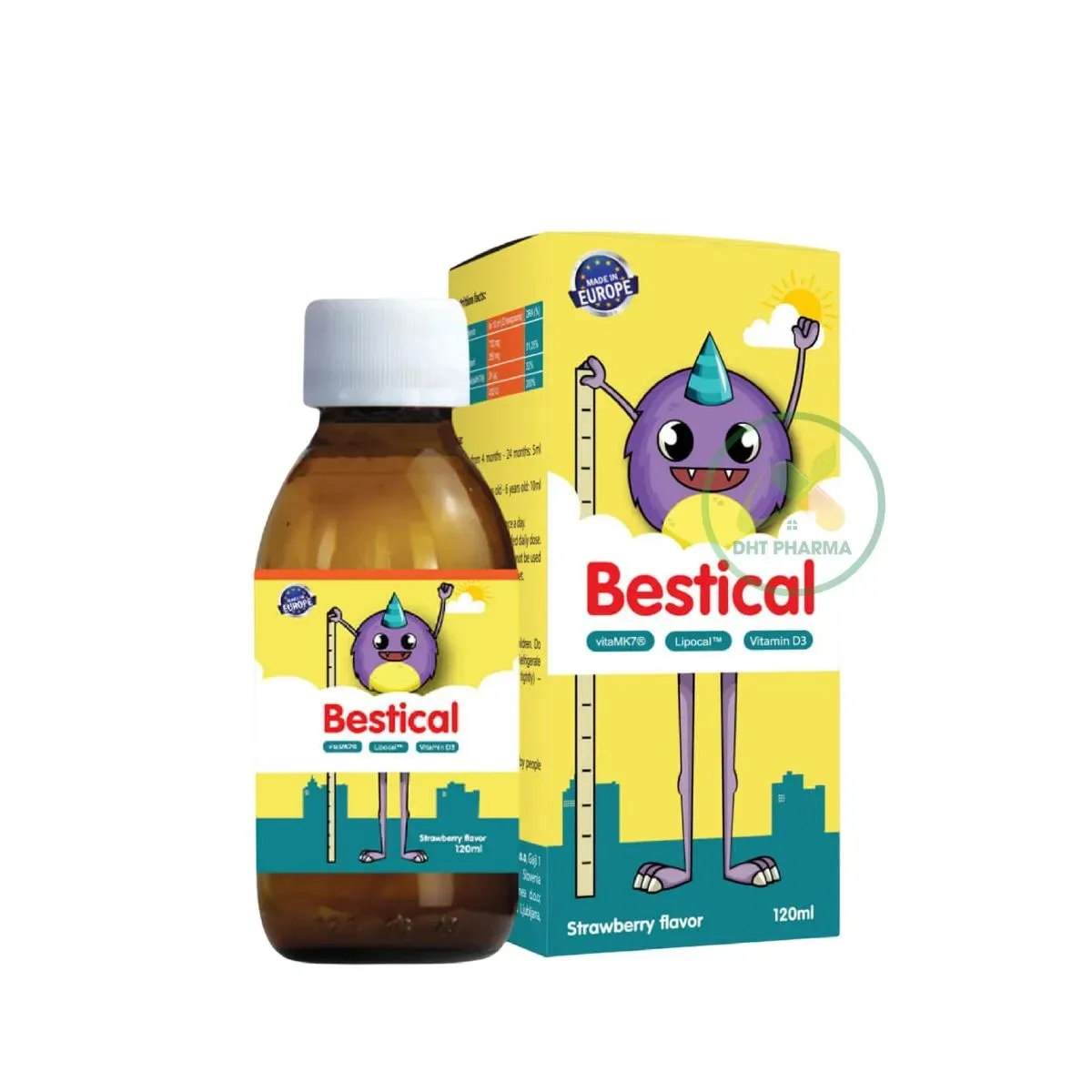 Bestical Bổ sung Calci Sinh Học và D3K2 Cho Bé Lọ 120ml