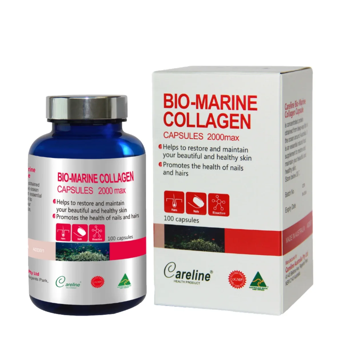 Bio - Marine Collagen Careline Úc - Hộp 60 viên